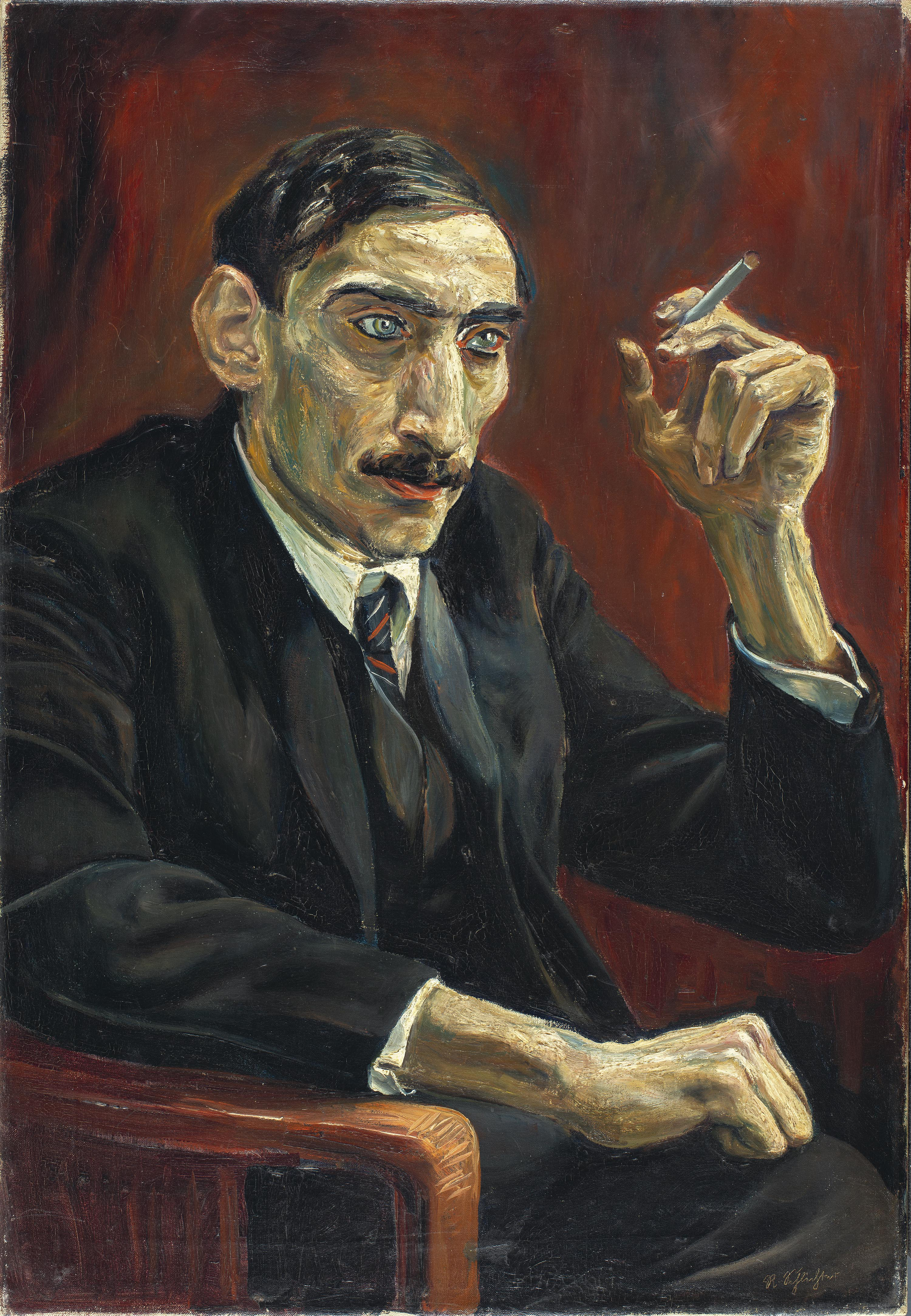 Portrait of an Oriental Journalist - Schlichter, Rudolf. Museo